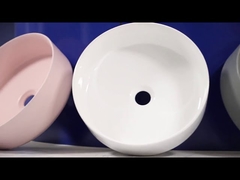 Vessel Counter Top Bathroom Sink Matte Green Color Wash Hand Basin For Hotel