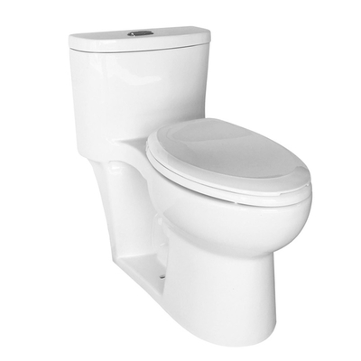 کاسه توالت فرنگی تک تکه چینی استاندارد آمریکایی 1.28GPF
