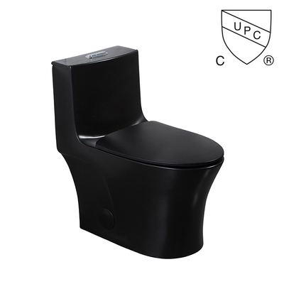 Iapmo Bathrooms Toilets مشکی مات 1 تکه توالت دوگانه فلاش سرامیک سایفونیک دراز