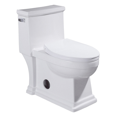 توالت فرنگی با ارتفاع استاندارد توالت فرنگی یک تکه با فلاش کناری 4.8LPF