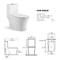 توالت سرامیکی یک تکه با سطح لعاب خود تمیز شونده توالت دراز 1.6 Gpf