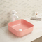 سینک حمام رومیزی مربعی 15.16 اینچی با سوراخ ضربه ای مقاوم در برابر خش