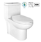 توالت یک تکه کشیده دوتایی کوزت استاندارد آمریکایی در رنگ سفید 1.28 Gpf