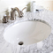 سینک حمام 20 اینچی استاندارد آمریکایی Ovalyn Undermount در سفید